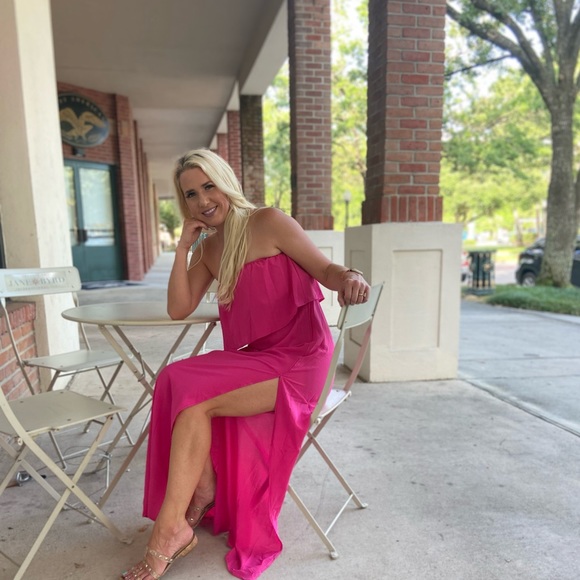 Hot Pink Maxi Dress - Picture 2 of 2